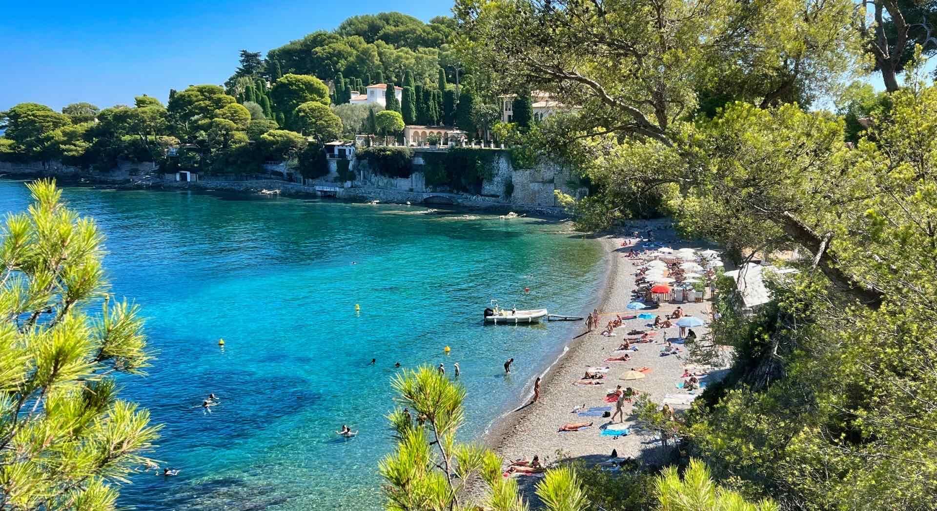 Beach lifestyle in Antibes with Mediterranean Sea and Riviera atmosphere