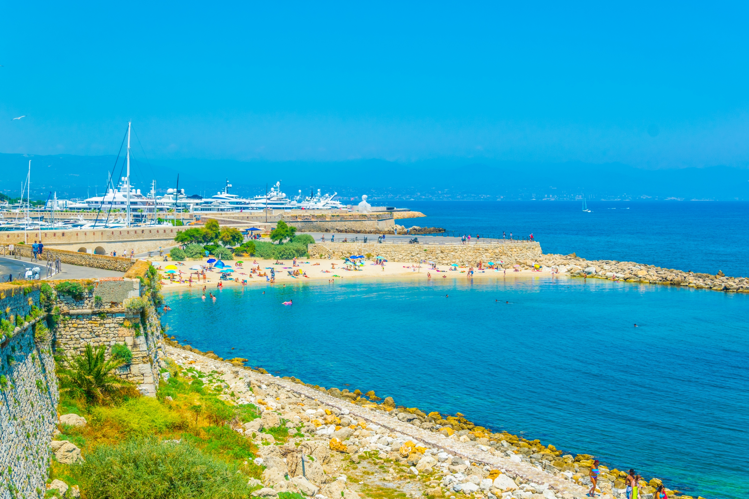 Mediterranean beach lifestyle on the French Riviera